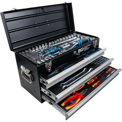 BGS, Werkzeugkoffer, Elektriker-Metall-Werkzeugkoffer 3 Schubladen mit 147 Werkzeugen (147 Teile)