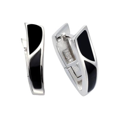 Paar Creolen VIVANCE "925-Sterling Silber rhodiniert", silber, Ohrringe, Damen, one-size, Silber 925 (Sterlingsilber)