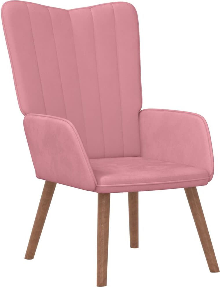 vidaXL Chaise de relaxation Rose Velours