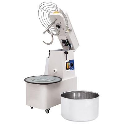 Virtus Spiralteigkneter auf Räder, 42 kg/48 Liter, 1 Geschwindigkeit, mit Timer und abnehmbarer Wanne (CBD0013/PR)
