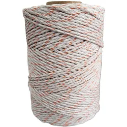 Weidezaunlitze Premium - weiß/orange - 200 m, 9 Leiter