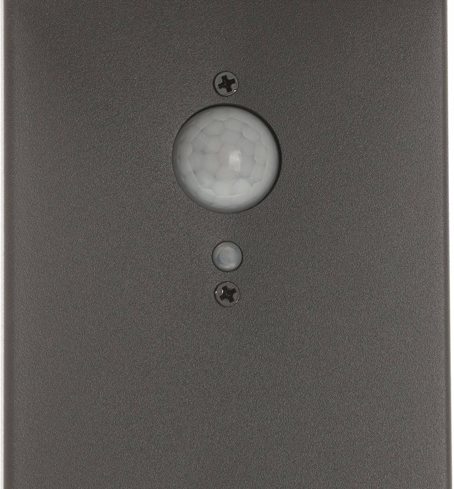 Lindby LED-Solar-Pollerleuchte Chioma, anthrazit, Sensor Chioma, alu / grau / zink, Edelstahl, Modern, Solarleuchten