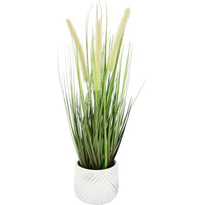 Kunstpflanze I.GE.A. "Fuchsschwanzgras", grün, B:20cm H:54cm L:20cm, Kunstpflanzen, Kunstpflanze, Mit Übertopf Kunstgras Deko Borstenhirse Panicoideae Süßgräser Setaria