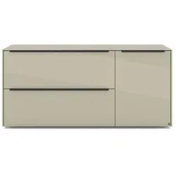 set one by Musterring TV-Lowboard Reno Glas Beige Kaschmir