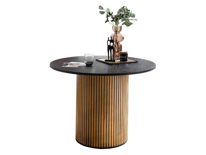 Artistiq Ronde Eettafel Shoua Eiken, 120cm - Bruin