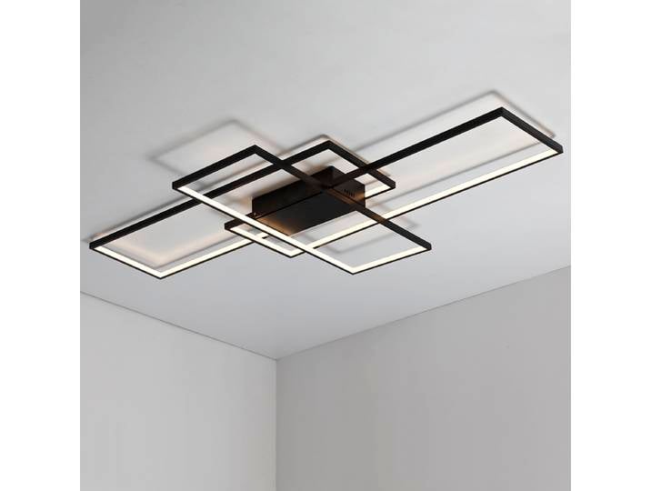 Lustre moderne noir/blanc pour salon décoration chambre luminaires minimalisme plafond led lustre éclairage