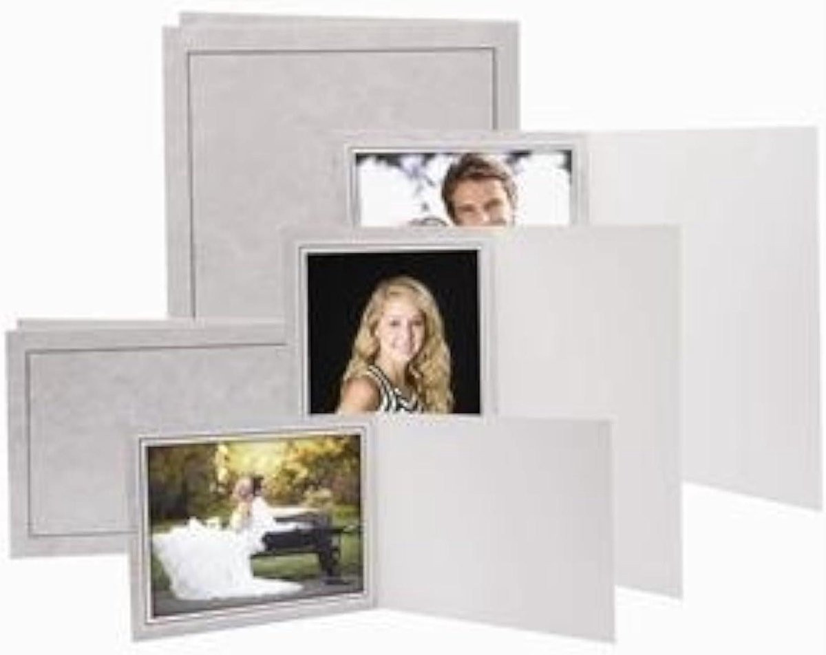 Grijs Fotomappen met Marmerlook voor Foto Presentatie en Opslag - 100 stuks