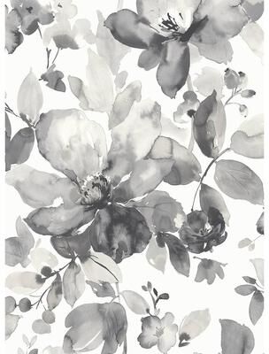 Seabrook Designs Watercolor Garden Pre-Pasted Wallpaper