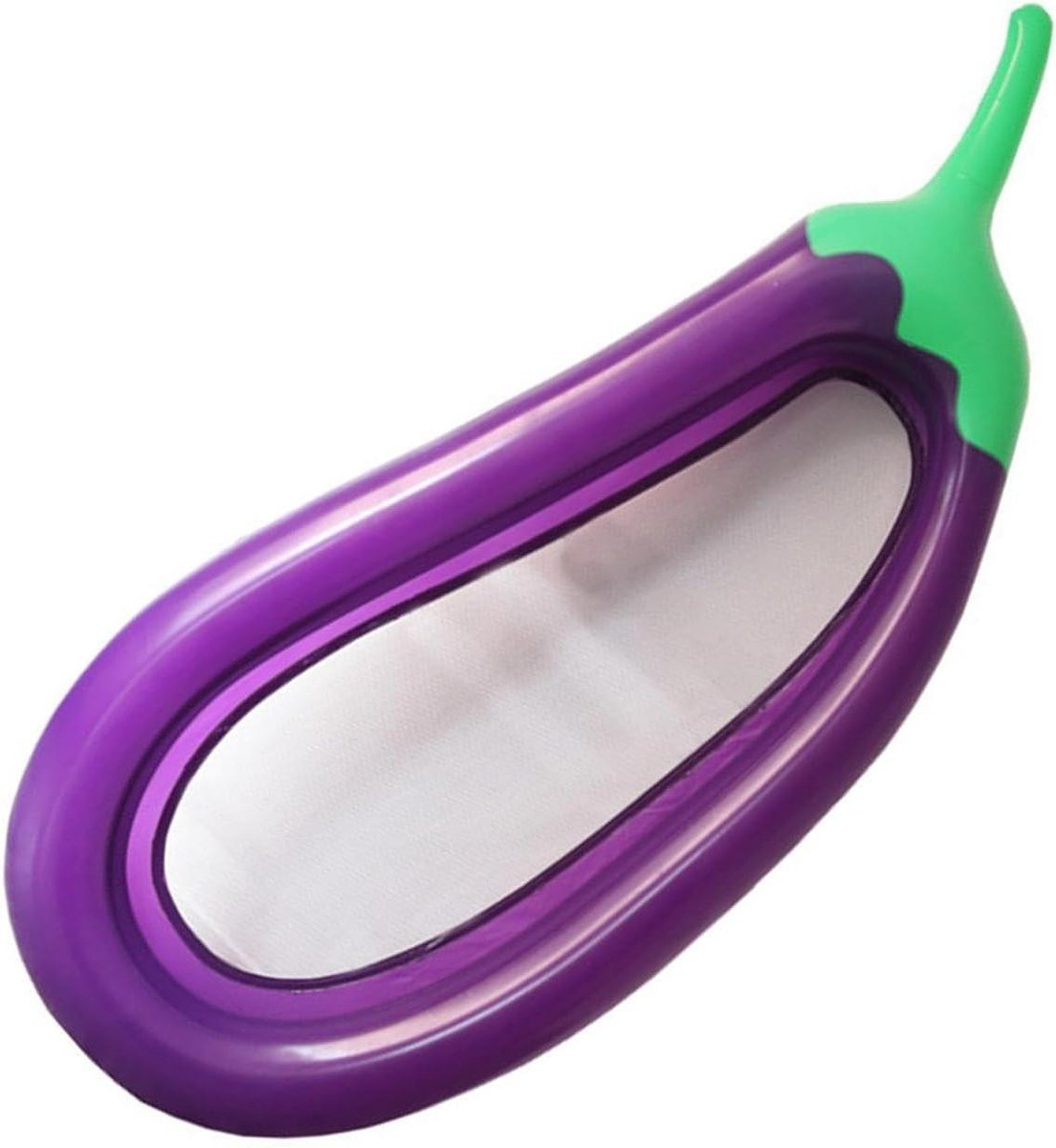 Opblaasbaar Zwembadbed Aubergine Vorm - Luchtmatras Vlotter - Paars - 250 x 110 cm