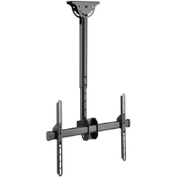 Techly Telescopic Ceiling Long Support (Decke), Beamer Halterung, Schwarz