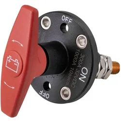 Tru Components Batterieschalter, Schalter + Taster, Rot, Schwarz
