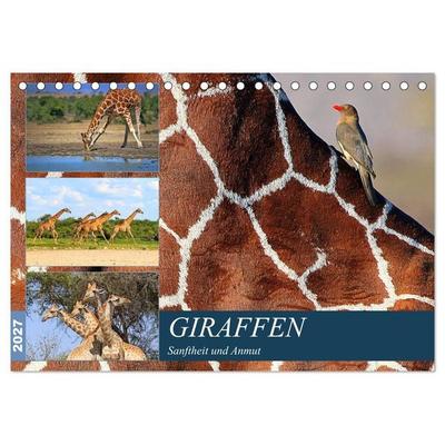 Giraffen - Sanftheit und Anmut (Tischkalender 2027 DIN A5 quer), CALVENDO Monatskalender