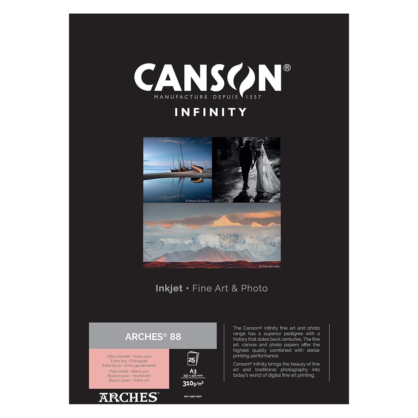Canson Infinity Arches 88 Rag 310g/m² A3 25 Blatt (A3, 25 Blätter) (C400110699)
