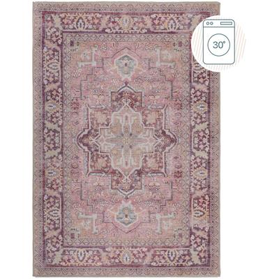 Teppich FLAIR RUGS "Windsor", rosa, B:200cm H:4mm L:290cm, Kunstfaser, Teppiche, Teppich, Waschbarer Teppich