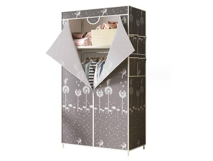 SDGBCXD Tragbarer Kleiderschrank, Kleiderschrank, Regale mit Kleiderstange