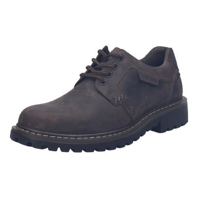Schnürschuh JOSEF SEIBEL "Chance 68", Herren, Gr. 42, Textil, braun (moro), Leder, used, Schuhe Schnürschuh, Trachtenschuh, Halbschuh, Komfortschuh mit TEX