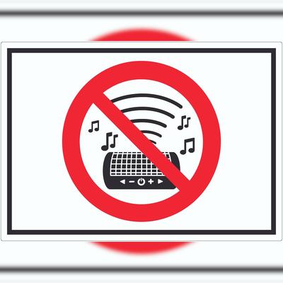 HB-Druck Aufkleber Laute Musik verboten Symbol A1 (594x841mm)