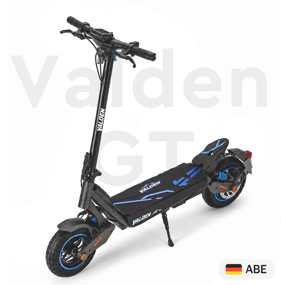 VALDEN GT E-Scooter mit Straßenzulassung 500 W 60 km Reichweite Vollfederung, Blinker, pannensichere 10-Zoll-Reifen, NFC Lock