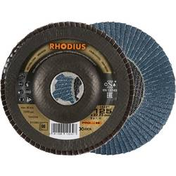 Rhodius 211393 LSZ F1 X-LOCK Fächerschleifscheibe Körnung (num) 60 Edelstahl, Stahl 10 St.
