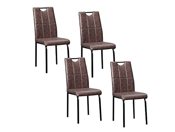 HTI living Esszimmerstuhl Denton Antikbraun 4er-Set Polsterstuhl
