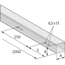 PFLITSCH Installationskanal L=2000 mm PIK 15/15S