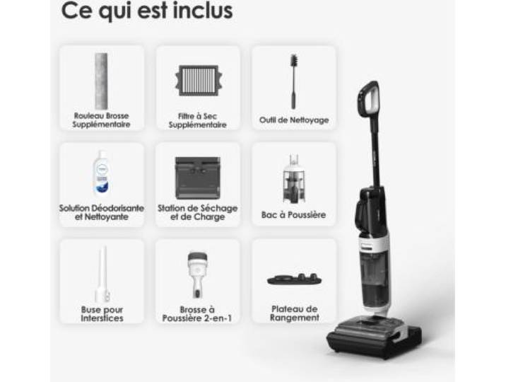 Tineco - Aspirateur Laveur Floor One Switch I5 Stretch Noir