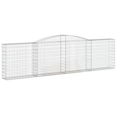 vidaXL Gabionen mit Hochbogen 25Stk. 400x30x100/120cm Verzinktes Eisen