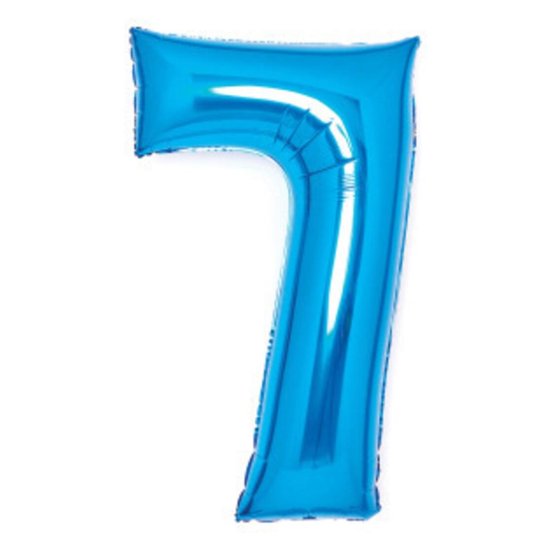 Magni Folienballon Zahl 7 medium 61x85cm blau (1x) (9914057)