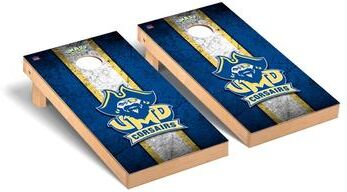 Skip's Garage Massachusetts Dartmouth UMASS Corsairs Vintage Cornhole Board Set