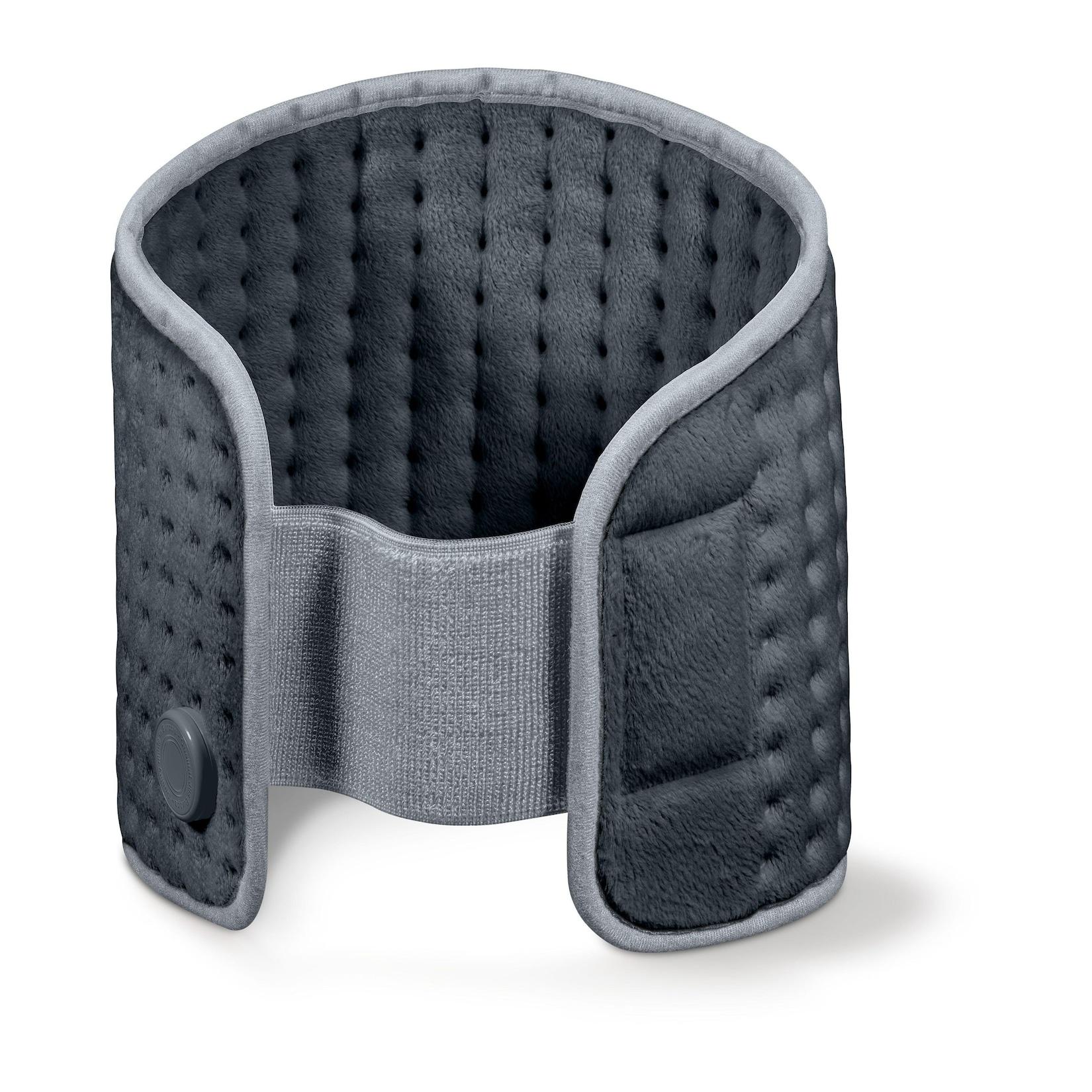 BEURER HK 60 Cosy Grey Heizkissen (3 Temperaturstufen, LED-Tastenschalter, Flauschfaser-Heizkörper, max. Bauchumfang 102 cm, Beurer Sicherheitssystem, Maschinenwäsche 30 °C, Schnellheizung)