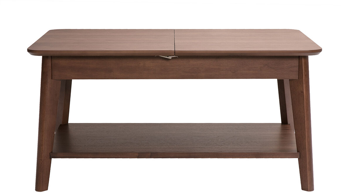 Miliboo Rechteckiger ausziehbarer Couchtisch aus dunklem Holz L90-120 cm VILI