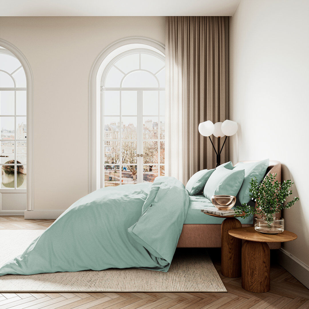 Bedeck of Belfast Bob 400Tc Duvet Cover Set Blue Double Duvet Cover + 2 Pillowcases