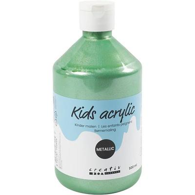 Creativ Company Acrylfarbe Metallic, Metallic, Hellgrün, 500 ml/ 1 Fl.