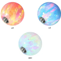 SET Synthetischer Opal Schraubkugel mit Chirurgenstahl-Gewinde