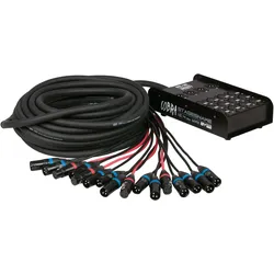 DAP-Audio Cobra X 12/4 Stagebox (15 m, XLR Kabel), Audiokabel