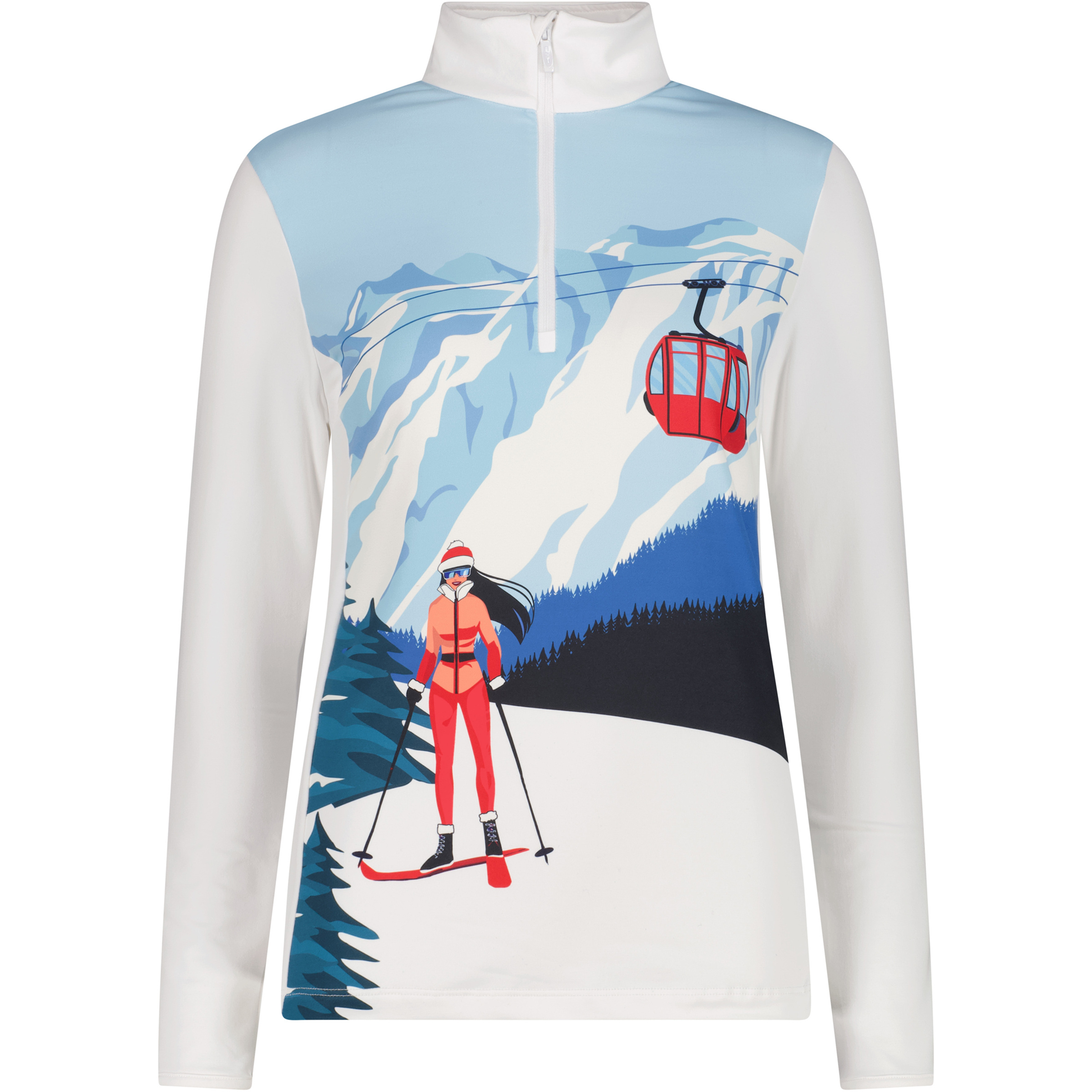 CMP Damen Pullover weiss Größe XL Skifahren Elastisch