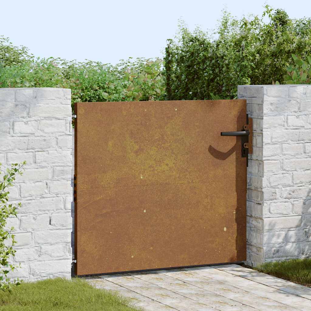 vidaXL Portail de jardin 85x100 cm acier corten