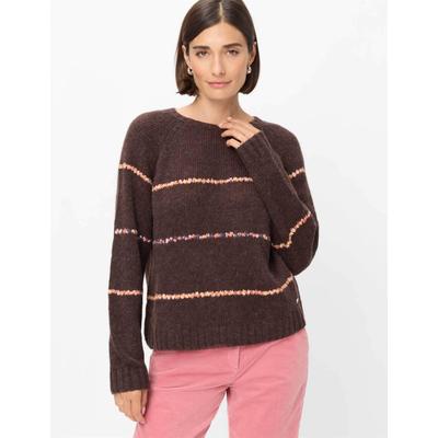 Strickpullover BRAX "Style LIZ", Damen, Gr. 40, braun (dunkelbraun), Pullover Strickpullover