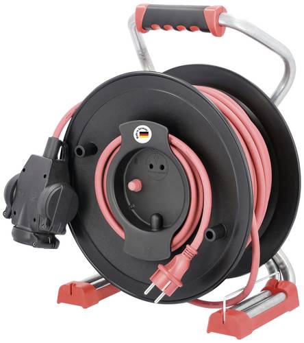 AS Schwabe 23240 Kabeltrommel 50m Rot Schutzkontakt-Stecker