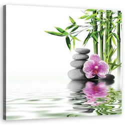 WANDBILD wassergarten zen