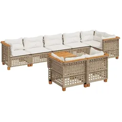 vidaXL, Gartenlounge, Seven (Mit Tisch (Lochgewebe))