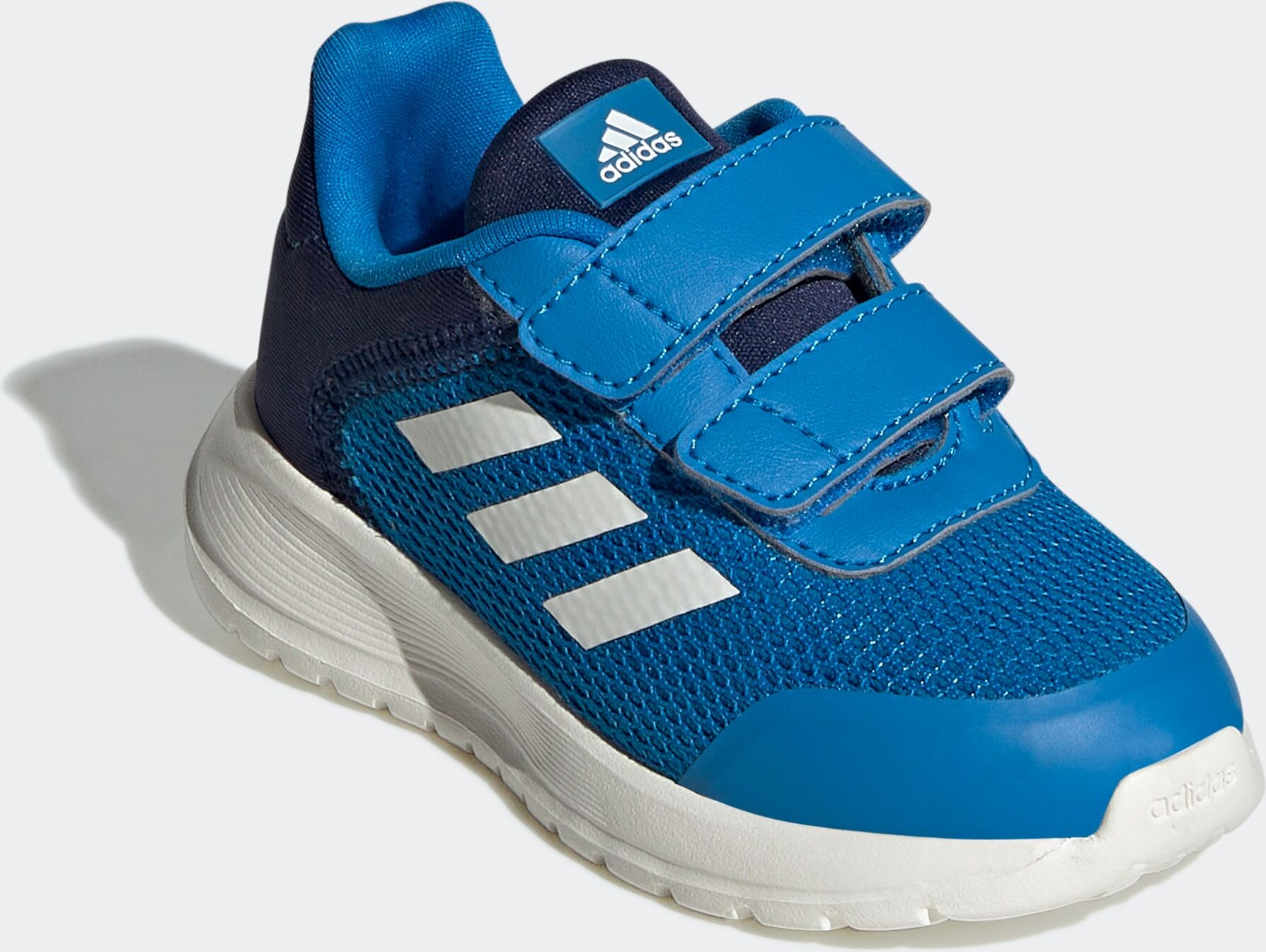 Sneaker ADIDAS SPORTSWEAR "TENSAUR RUN", Kinder, Gr. 24, blau (blau rush, core weiß, dunkelblau), Synthetik, Textil, Schuhe Sneaker, mit Klettverschluss blau rush, core weiß, dunkelblau 24