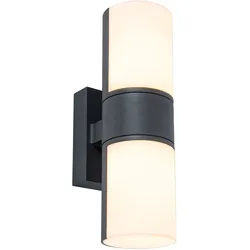 Lutec LED-Außenwandleuchte Cyra Alu, Eisen, Stahl & Metall Grau Anthrazit