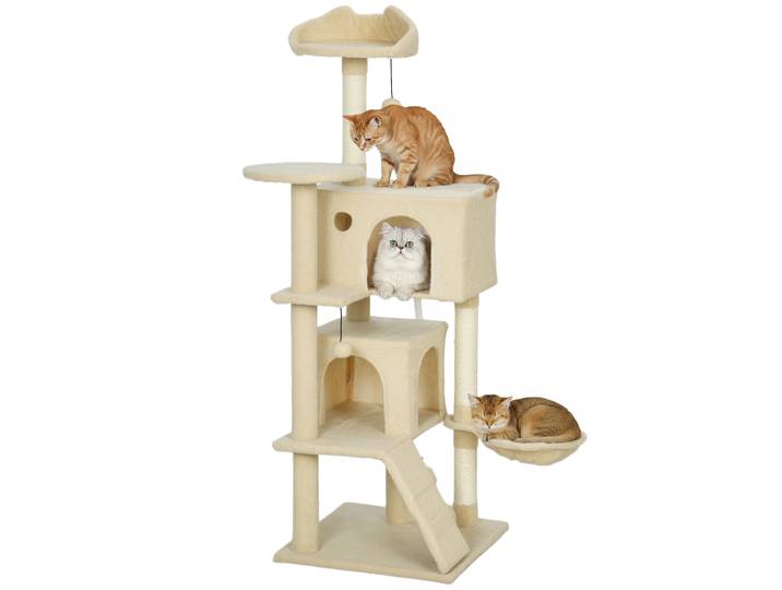 Arbre à gratter pour chat Pawhut 140 cm avec plusieurs plates-formes