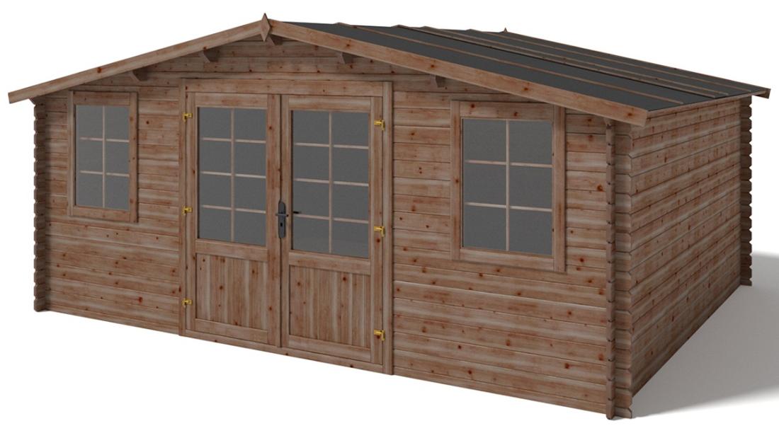 Gartenhaus, Gerätehaus 20m2 - 5x4m - 28mm - Imprägniert