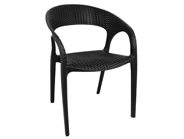 Bolero Rattanstühle mit Armlehne schwarz (4 Stück)