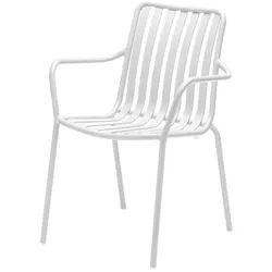 Armlehnstuhl Casablanca Aluminium weiß 58x84.2x59 cm