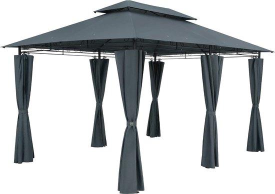 Famanu Gartenpavillon 3x4m mit UV-Schutz und Wasserabweisendem Dach