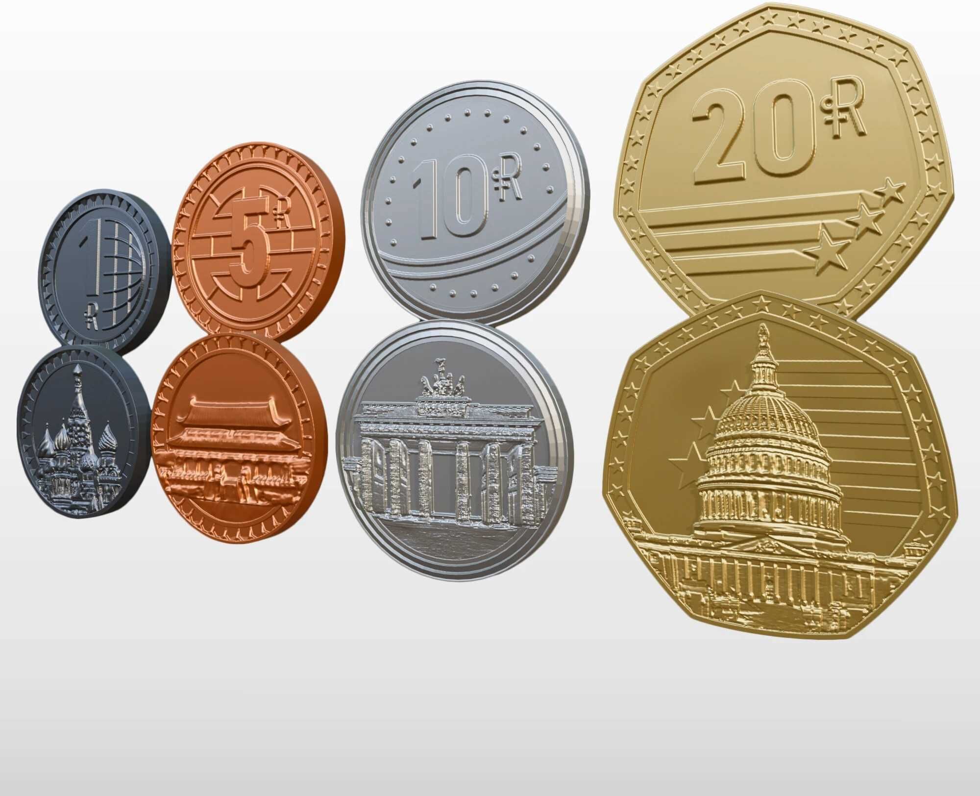 Pro-Ject World Order: 85 Deluxe Metal Coins for World Order Board Game