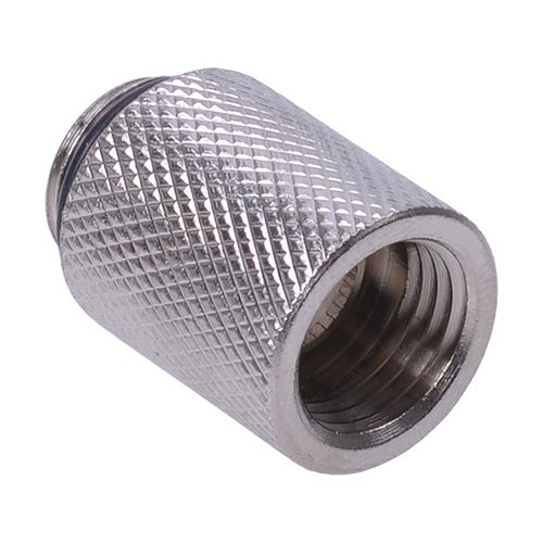 Aquatuning Verlängerung G1/4 auf G1/4 25mm - gerändelt - silber vernickelt